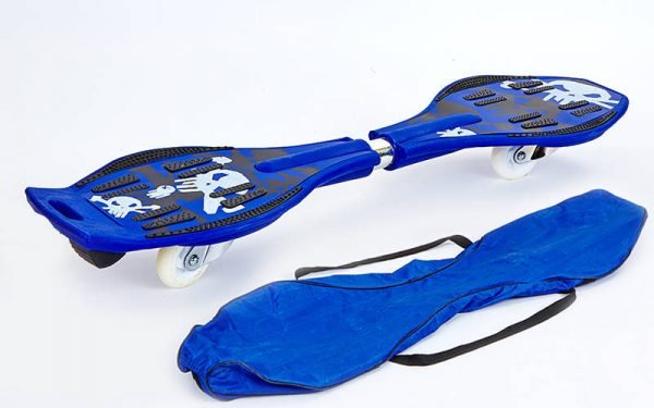 Роллерсерф двухколесный (RipStik, Рипстик, Вейвборд) SKULL (ABS, PU светящ., 34', цвета в ассортименте) - Цвет Синий