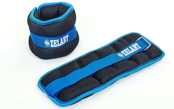 Утяжелители-манжеты для рук и ног Zelart (2 x 1,5кг)  (нейлон, метал.шарики, цвета в ассортименте) - Цвет Синий