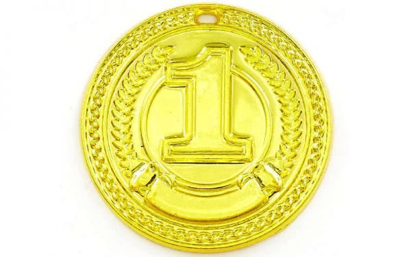 Медаль спортивная без ленты CELEBRITY d-4,5см (металл, d-4,5см, 20g 1-золото, 2-серебро, 3-бронза) - Цвет Золотой