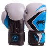 Перчатки боксерские кожаные на липучке VNM CONTENDER 2.0 (р-р 10-14oz, цвета в ассортименте) - Серый-голубой-10 унции