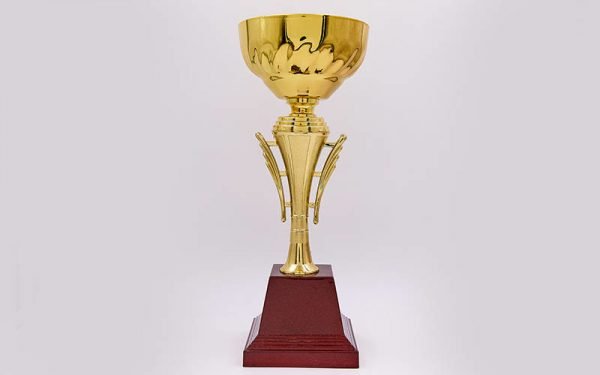 Кубок спортивный (металл, пластик, h-36см, b-14см, d чаши-14см, золото)