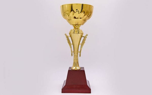 Кубок спортивный (металл, пластик, h-31см, b-12,5-см, d чаши-12,5см, золото)