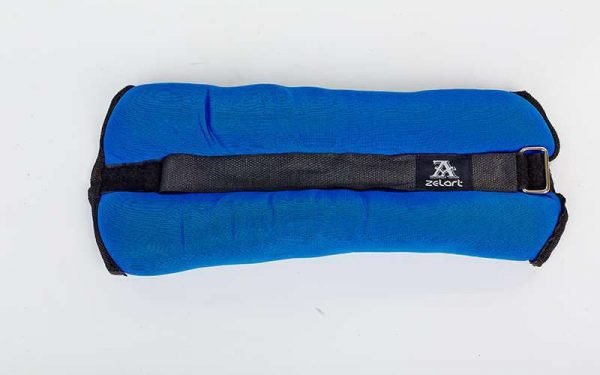 Утяжелители-манжеты для рук и ног ZEL-1 (2 x 1,5кг) (верх-неопрен, наполнитель-песок, синий)