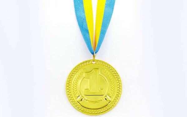 Медаль спортивная с лентой CELEBRITY d-6,5см (металл1-золото, 2-серебро, 3-бронза, d-6,5см, 38g) - Цвет Золотой