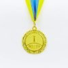 Медаль спортивная с лентой STAR d-4,5см (металл, d-4,5см, 20g золото, серебро, бронза) - Цвет Золотой