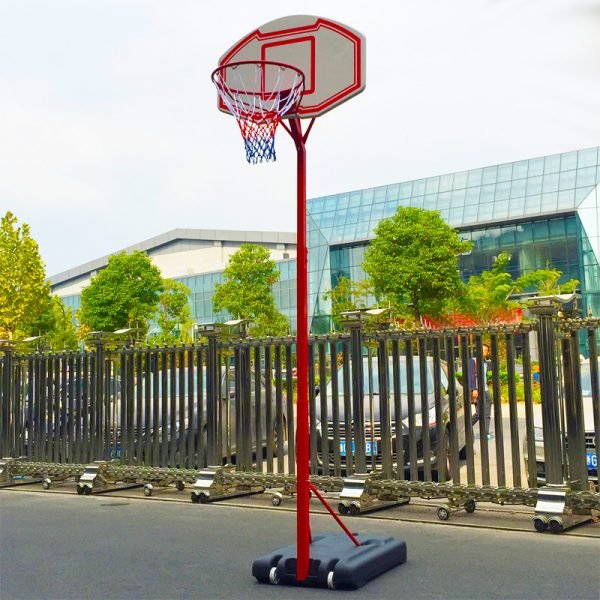 Стойка баскетбольная со щитом (мобильная) MEDIUM (щит-PE р-р 90x60х17см, кольцо-сталь (16мм) d-38см, регул.высота 210-260см)