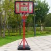 Стойка баскетбольная со щитом (мобильная) KID (щит-PE р-р 60x40см, кольцо-сталь (13мм) d-30см, регул.высота 140-200см)