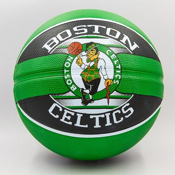 Мяч баскетбольный резиновый №7 SPALDING NBA Team BOSTON CELTIC (резина, бутил, зеленый-черный)