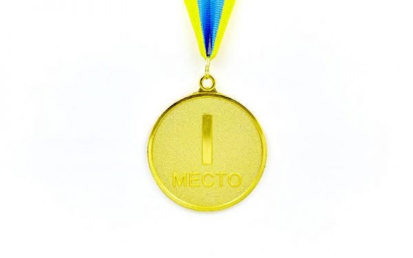Медаль спортивная с лентой WORTH d-6,5см C-4520-6-5 (металл, d-6,5см, 38g золото, серебро, бронза) - Цвет Золотой