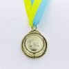 Медаль спортивная с лентой пластиковая FAME d-5см (d-5см, 10g золото, серебро, бронза) - Цвет Золотой