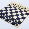 Шахматные фигуры пластиковые с тканевым полотном для игр (пластик, h пешки-5см)