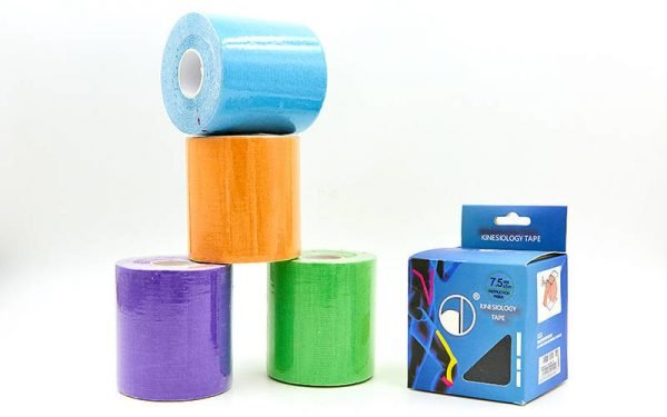 Кинезио тейп в рулоне 7,5см х 5м (Kinesio tape) эластичный пластырь BC-4863-7,5 (цвета в ассортимен)