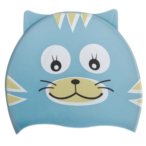 Шапочка для плавания детская Кошка (силикон, цвета в ассортименте)