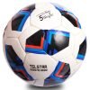 Мяч футбольный №5 PU ламин. (№5, 5 сл., сшит вручную, белый-черный-синий)