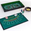 Мини-казино (набор для игры в рулетку и покер) 3 в 1 (100 фишек, 2кол. карт, 2куб., полотно)