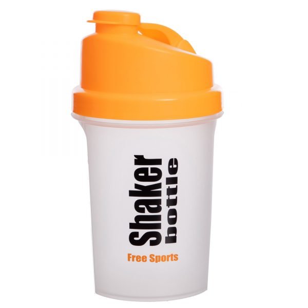 Шейкер для спортивного питания (TS1255) (пластик, 500мл, прозрачный-оранжевый)