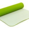 Коврик для фитнеса и йоги TPE+TC 6мм двухслойный SP-Planeta  (размер 1,83мx0,61мx6мм, цвета в ассортименте) - Цвет Зеленый-серый