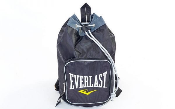 Рюкзак-баул спортивный из водонепроницаемой ткани ELS (45x35x20см, черный-серый)