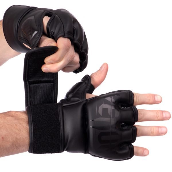 Перчатки для смешанных единоборств MMA PU VNM (р-р XXS-L, цвета в ассортименте) - Черный-XXS