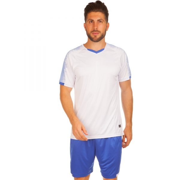 Футбольная форма Lingo (PL, размер M-3XL, рост 155-185, цвета в ассортименте) - Белый-синий-M, рост 155-160