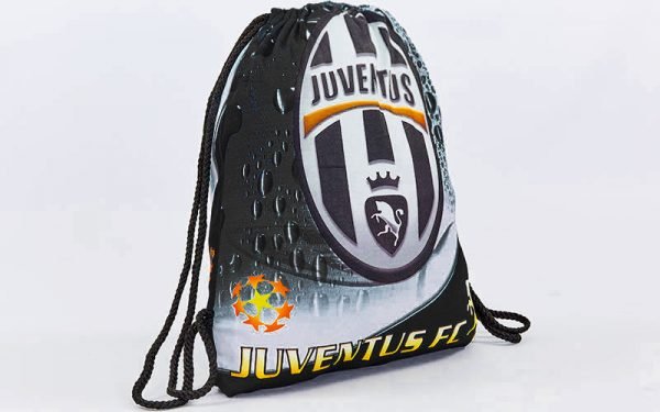 Рюкзак-мешок JUVENTUS (нейлон, р-р 39х49см, цвета в ассортименте) - Цвет Черный