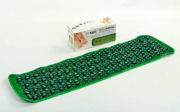 Коврик ортопедический массажный с камнями (Массажная дорожка) (PVC, пластик, р-р 1,60x0,35м, зеленый)
