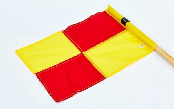 Флаг угловой (полотно) с клипсой для крепления к штанге (р-р 45x38см, полиэстер)