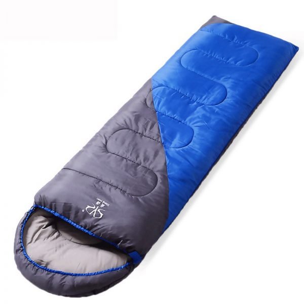 Спальный мешок одеяло с капюшоном (PL,хлопок, 1000г, р-р 190+30х75см, t+10 до -10) - Цвет Серый-синий