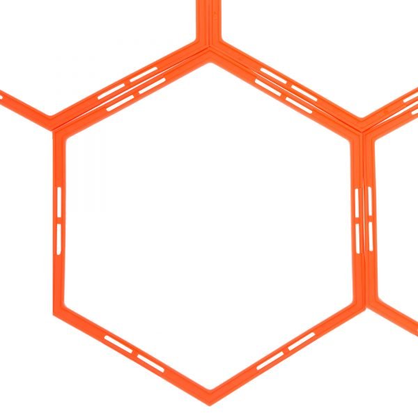 Тренировочная напольная сетка (гексагональная 1шт) Agility Grid (пластик, р-р 55х48см, цвета в ассортименте) - Цвет Оранжевый