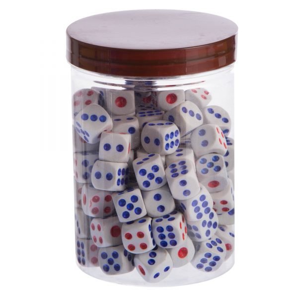 Кости игральные для игр цветные (пластик, р-р 1,4x1,4см, цена за упаковку, в упаковке 80 шт)