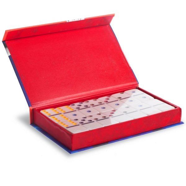 Домино настольная игра в картонной коробке (кости-пластик, h-4,9см, р-р кор. 18,5х11,5х3см)