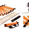 Координационная лестница дорожка для тренировки скорости 10м (20 переклад) (10мx0,52мx2мм,цвета в ассортименте) - Цвет Оранжевый