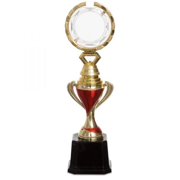 Награда (приз) спортивная (пластик, h-31см, b-8,5см, золото)