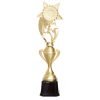 Награда (приз) спортивная с местом под жетон (пластик, h-38см, b-10см, золото)