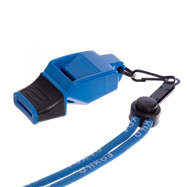 Свисток судейский пластиковый CMG (118dB, на шнуре, цвета в ассортименте) - Цвет Синий