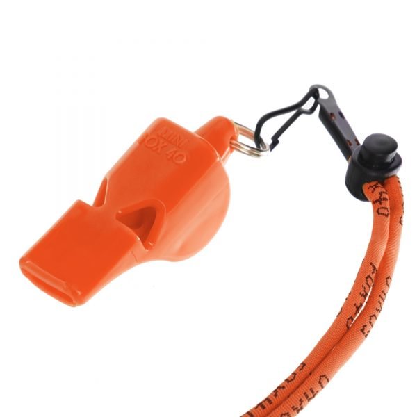 Свисток судейский пластиковый (109dB, на шнуре, цвета в ассортименте) - Цвет Оранжевый