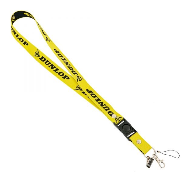 Шнурок для ключей, телефона DUNLOP (эластичная, растяг. резина l-50см, желтый)