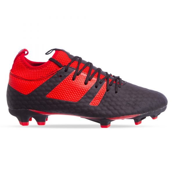 Бутсы футбольная обувь с носком BLACK/RED размер 40-45 черный-красный - 43 (27,5см)