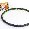 Уценка_Обруч массажный Hula Hoop CHARCOAL MAGNET HOOP (1,23кг, пластик,8 секций, d-100см,с магнит)