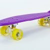 Скейтборд пластиковый Penny LED WHEELS 22in со светящимися колесами (фиолетовый-желтый)