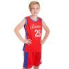 Форма баскетбольная подростковая NB-Sport NBA SIXERS 25 (PL, р-р M-2XL-130-165см, красный-синий) - M, 8-10 лет, 130-140см