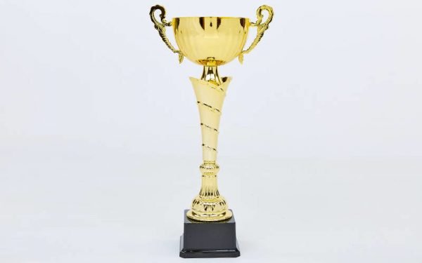 Кубок спортивный с ручками FEAST (пластик, h-27см, b-13см, d чаши-8см, золото)