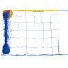 Сетка для волейбола Эконом15 (PP 2,5мм, р-р 9x0,9м, ячейка 15x15см, шнур натяжения, прорезин.ткань Оксфорд, желтый-синий)
