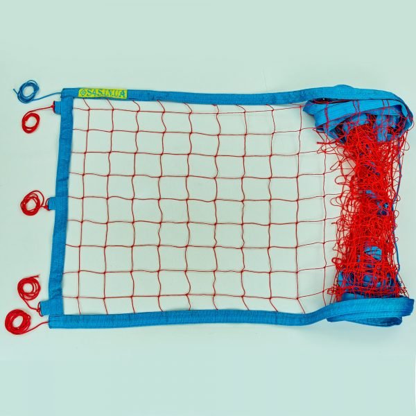 Сетка для пляжного волейбола Транзит (синтетический шнур 2,5мм, р-р 8,5x1м, ячейка 10см,паракорд, желтый-синий, красный-синий)