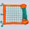 Сетка для пляжного волейбола Элит (PP 3,5мм, р-р 8,5x1м, ячейка 10см, метал. трос, синий-желтый, зеленый-оранжевый)