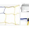 Сетка на ворота футбольные любительская узловая (2шт) Эконом 1,5 UR (PP 2,5мм, яч. 15x15см)