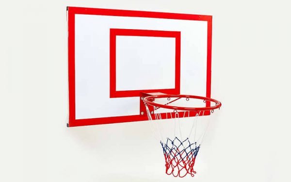 Щит баскетбольный с кольцом и сеткой усиленный UR (щит-металл,р-р 180x105см, кольцо d-45см)