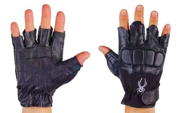 Перчатки для кроссфита и воркаута кожаные SPIDER WorkOut размер L-XL черный - L