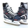 Коньки раздвижные детские хоккейные PVC TG-KH091R(32-35) (р-р 32-35, лезвие-сталь, черный-серый-красный)