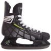 Коньки хоккейные PVC (р-р 39-45, лезвие-сталь, черный-белый-салатовый) - 39